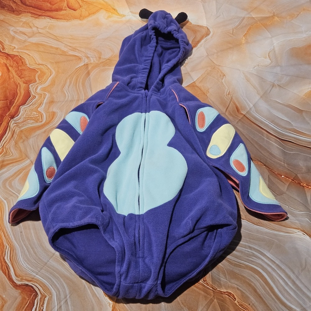 Carters Baby Butterfly Halloween Costume 18 Months Purple Wings Hood Shirt